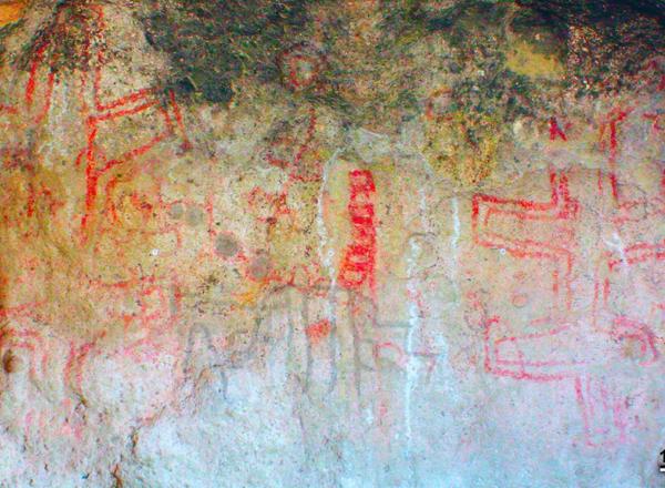 Digital enhancement with Dstretch of the complete rock art panel, Science Advances, February 14, 2024