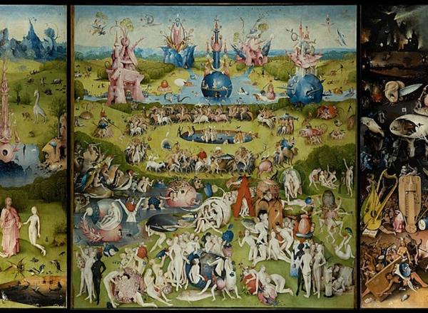 Hieronymus Bosch, Garden of Earthly Delights, between 1490 and 1500, oil on canvas