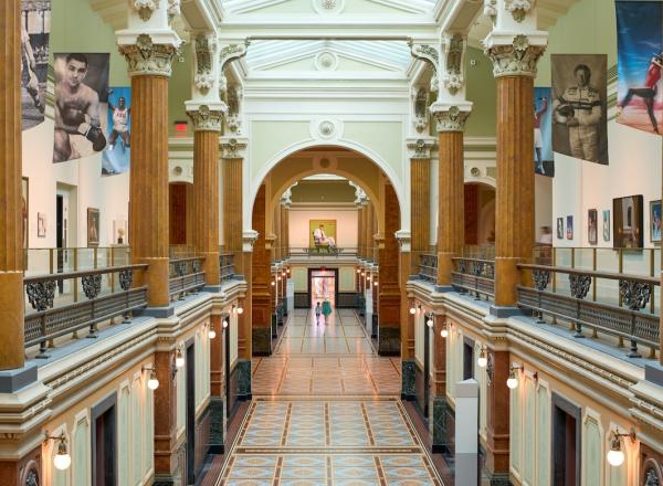 The Great Hall of the National Portrait Gallery in Washington, D.C. 