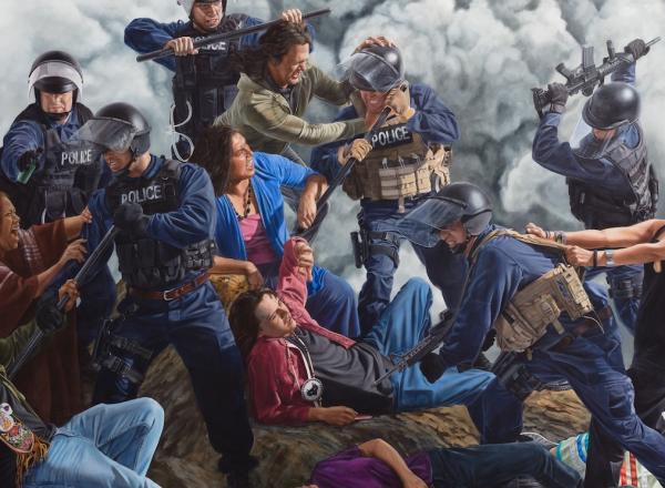 Kent Monkman, Victory for the Water Protectors, 2018. Tia Collection, Santa Fe, New Mexico.