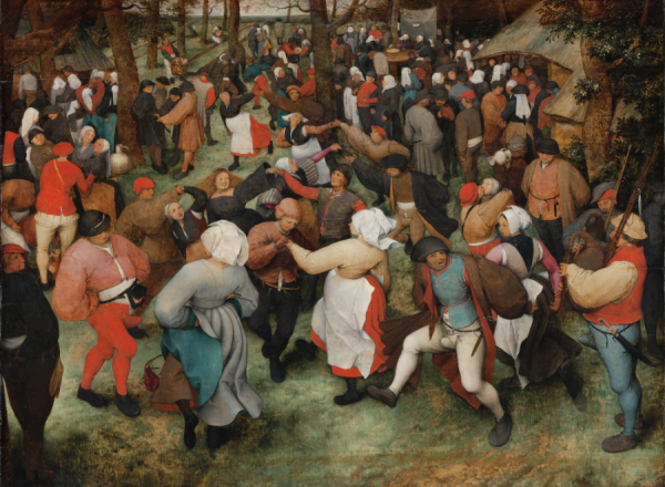 Pieter Bruegel the Elder (Netherlandish), The Wedding Dance, 1566. Oil on wood panel.