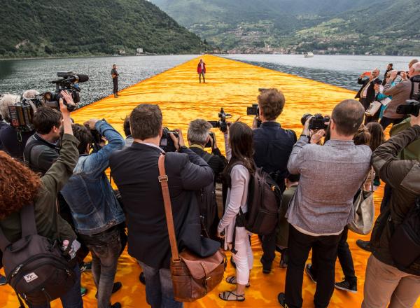 Christo in a scene from Walking on Water