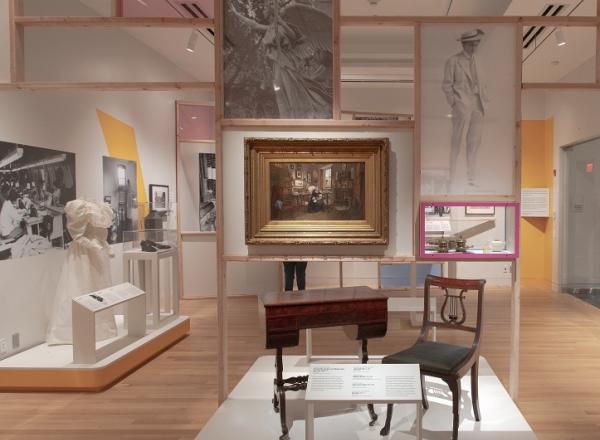 Installation view of the exhibition "Women's Work" at the New-York Historical Society