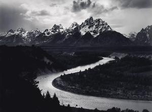 ANSEL ADAMS, The Tetons and the Snake River, Grand Teton National Park, Wyoming, 1942 gelatin silver print, mounted on board, printed 1963-1973.