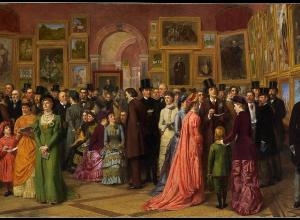 https://commons.wikimedia.org/wiki/File:William_Powell_Frith_-_%27A_Private_View_at_the_Royal_Academy,_1881%27_(Martin_Beisly_Fine_Art).webp#/media/File:William_Powell_Frith_-_'A_Private_View_at_the_Royal_Academy,_1881'_(Martin_Beisly_Fine_Art).webp