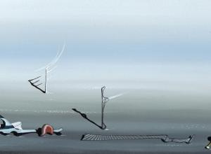 Lot 233, Yves Tanguy, French, 1900 – 1955, Untitled, 1939, gouache on paper, 4 x 10 1/2 in. (10.2 x 26.7 cm.), Estimate: 100,000 – 150,000