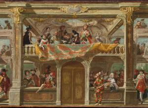 The Metropolitan Museum of Art, New York. Andreas Altomonte, A Masked Ball in Bohemia, 1748. Oil on canvas. 19 x 38 in. (48.3 x 96.5 cm.).
