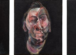 Francis Bacon (1909-1992), Three Studies for a Portrait of George Dyer, oil on canvas, in three parts, 1963