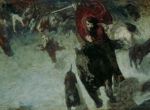 Franz von Stuck, The Wild Chase, 1889, oil on canvas, Städtische Galerie im Lenbachhaus, Munich 