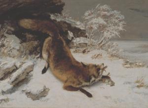 Gustave Courbet, Fox in the Snow, 1860, oil on canvas, Dallas Museum of Art, Foundation for the Arts Collection, Mrs. John B. O'Hara Fund, 1979.7.FA.