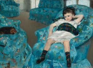 Little Girl in a Blue Armchair, 1877–78. Oil on canvas, 35 1/4 × 51 1/8 in. (89.5 × 129.9 cm). National Gallery of Art, Washington, DC: Collection of Mr. and Mrs. Paul Mellon, 1983.1.18