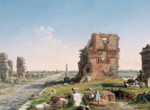 John Linton Chapman (1839–1905), Via Appia, 1867. Oil on canvas, Georgia Museum of Art, University of Georgia. License