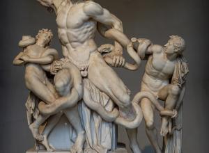 Laocoön and His Sons (Laocoön Group), ca 200 BCE or possibly 27 BCE - 68 CE. Housed in the Vatican Museums. License