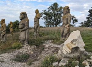 Polovtsian babas on Mount Kremenets after Russian shelling (04)