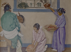 Walter Ufer, Thanksgiving Time, 1927, oil on canvas, 30 x 24 in. Collection of Klauer Manufacturing Company. 