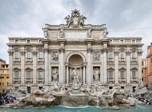 The Trevi Fountain in Rome, Italy