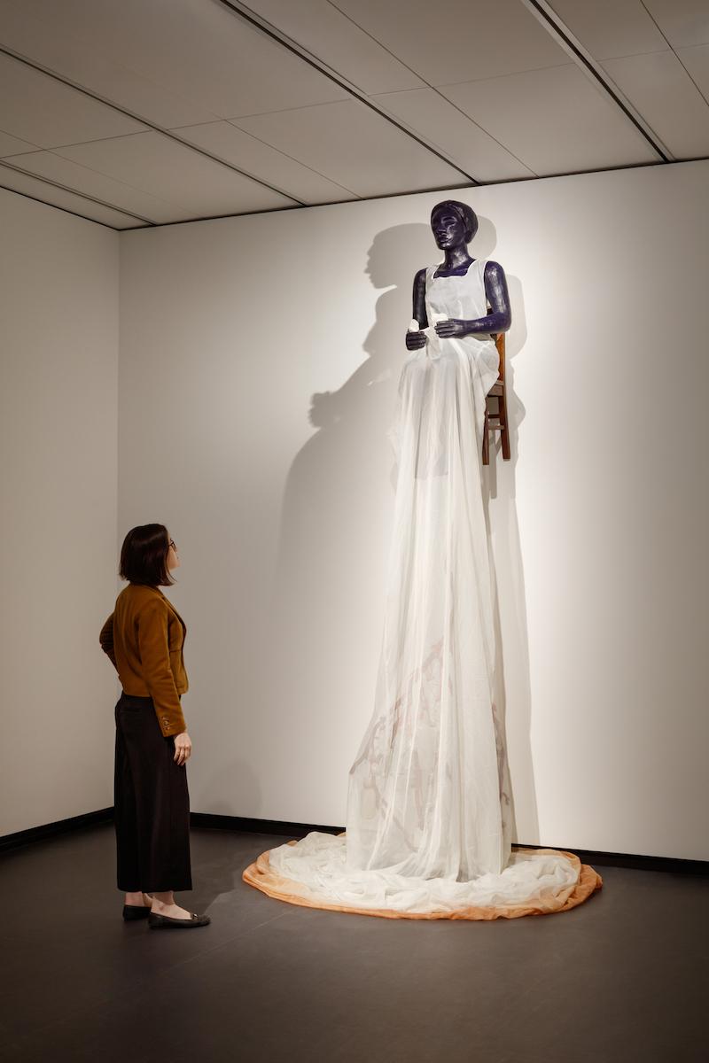 Installation view of Alison Saar's Undone (2012), featured in The Sky's the Limit at the National Museum of Women in the Arts.