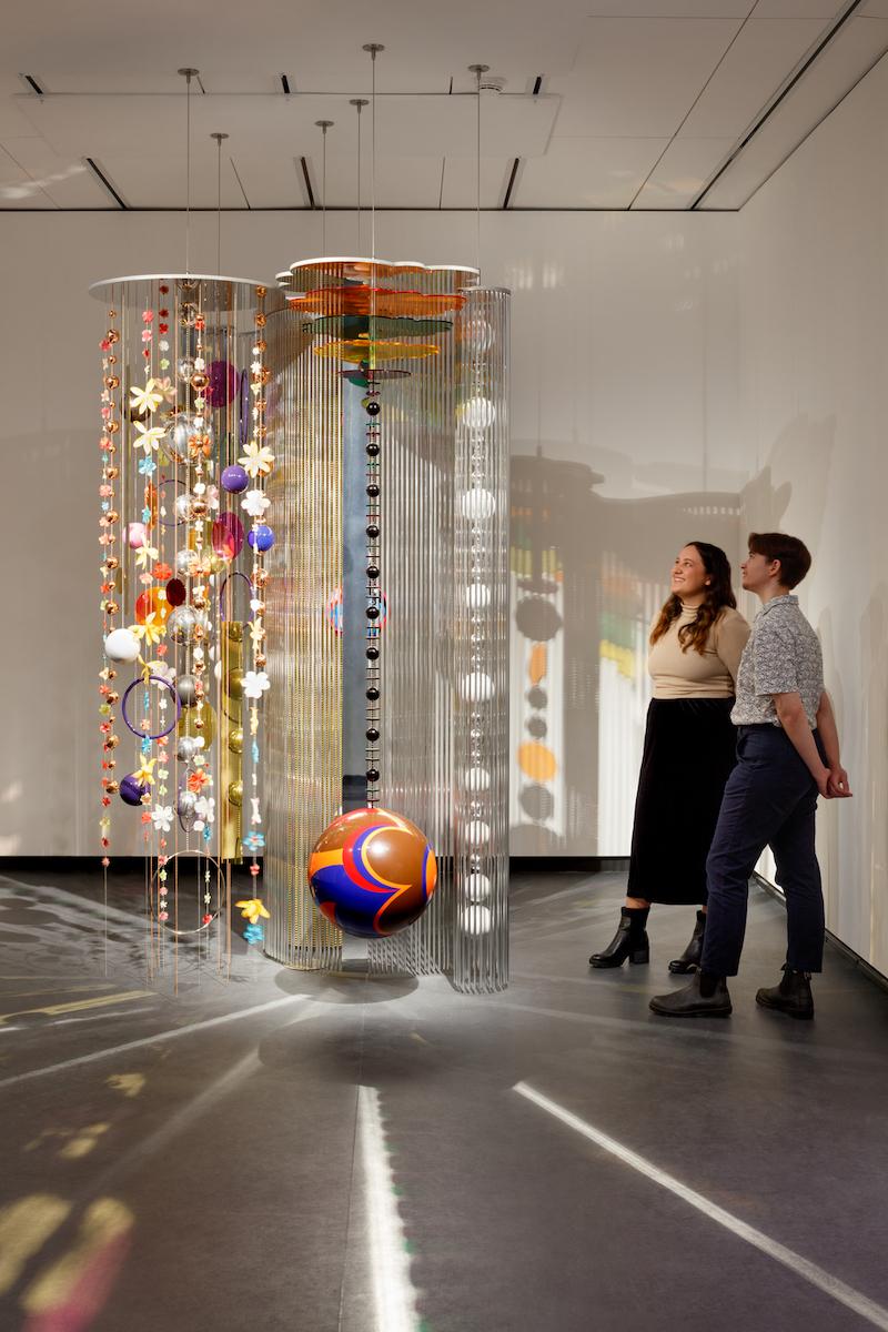 Installation view of a work by Beatriz Milhazes in The Sky's the Limit at the National Museum of Women in the Arts.