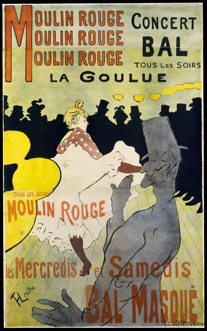Henri de Toulouse‑Lautrec (French, 1864–1901), Moulin Rouge: La Goulue, 1891, Lithograph