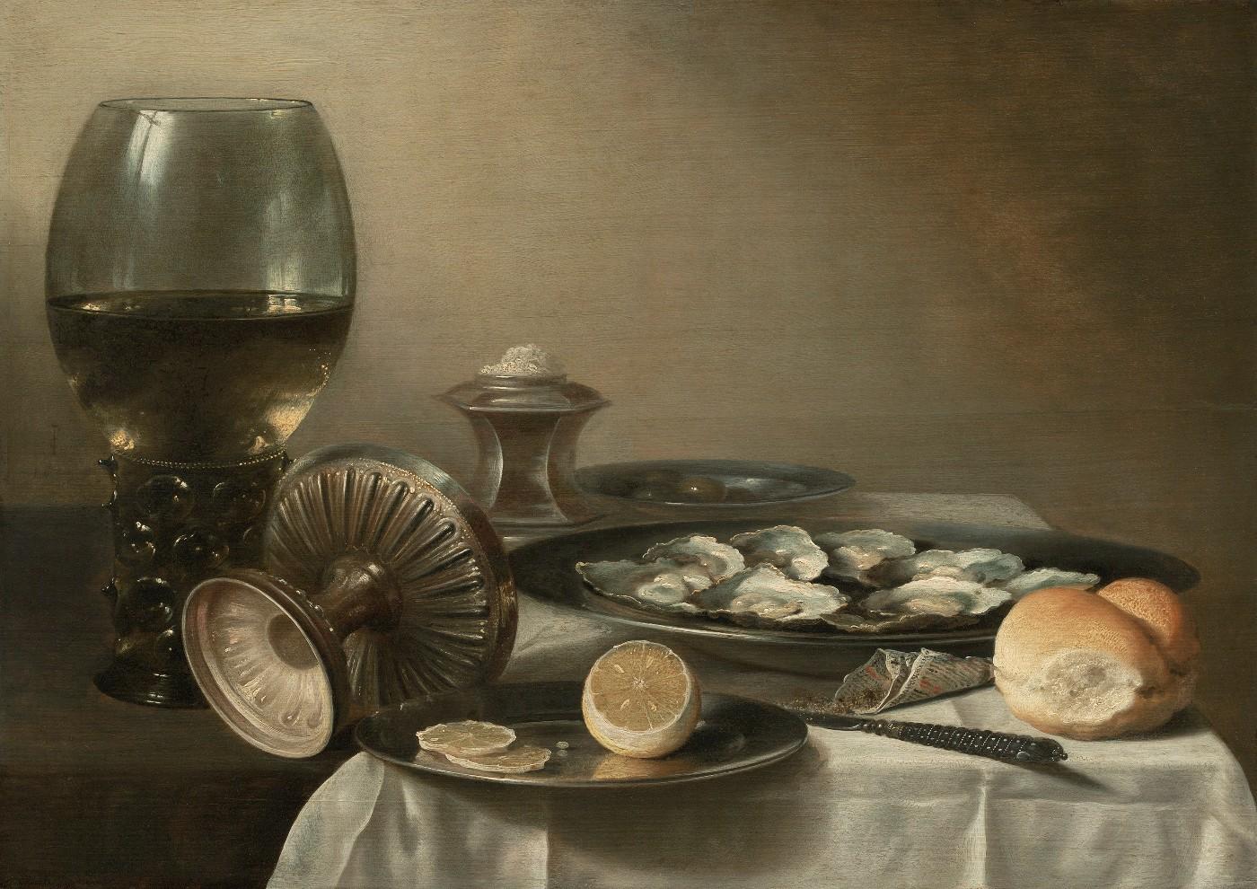 Pieter Claesz (Dutch, about 1597–1660), Still Life with Wine Goblet and Oysters, 1639