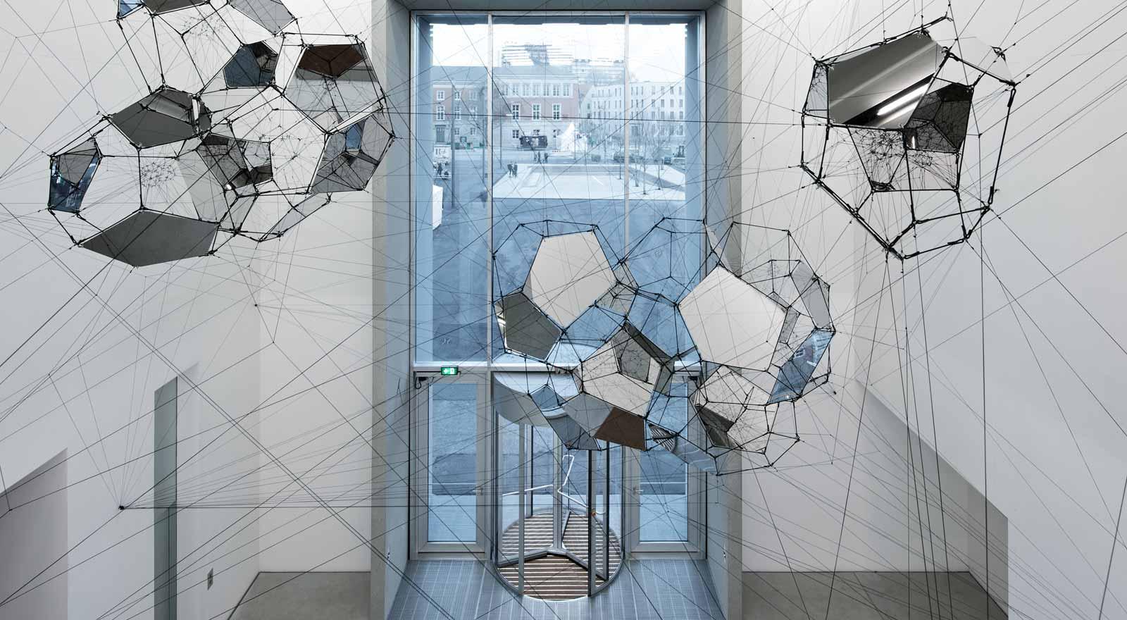 Tomás Saraceno's Sundial for Spatial Echoes in the foyer of the Bauhaus Museum Weimar