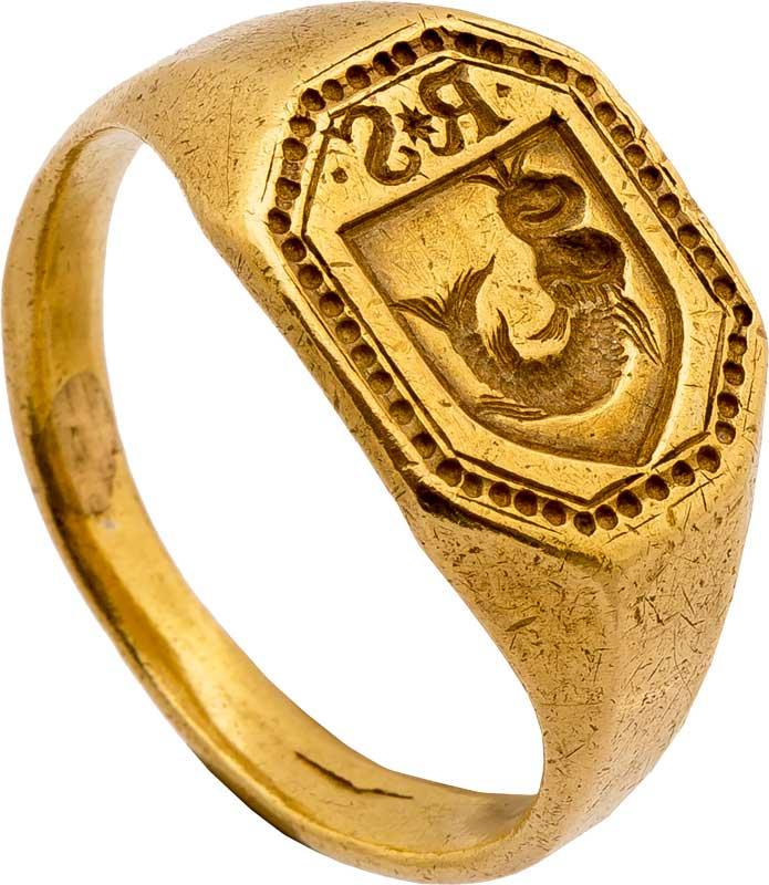 Renaissance era signet ring, dated late 15th to early 16th century