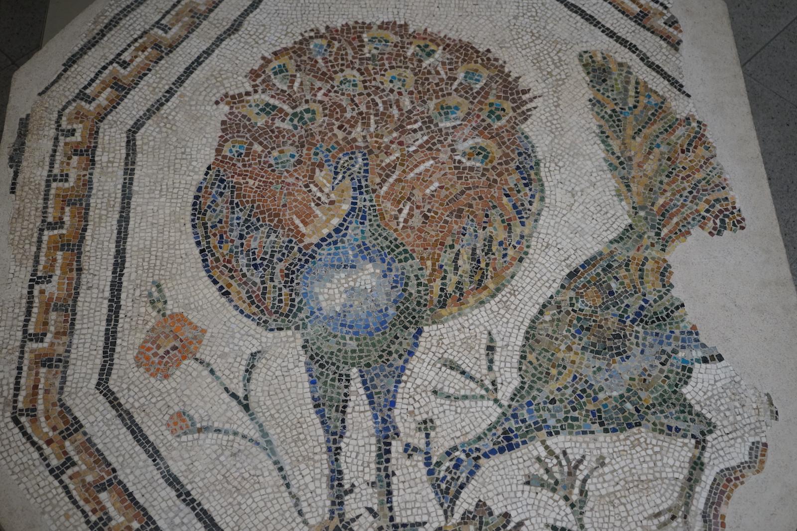5 b Mosaic of peacocks from a 2nd century AD tomb
