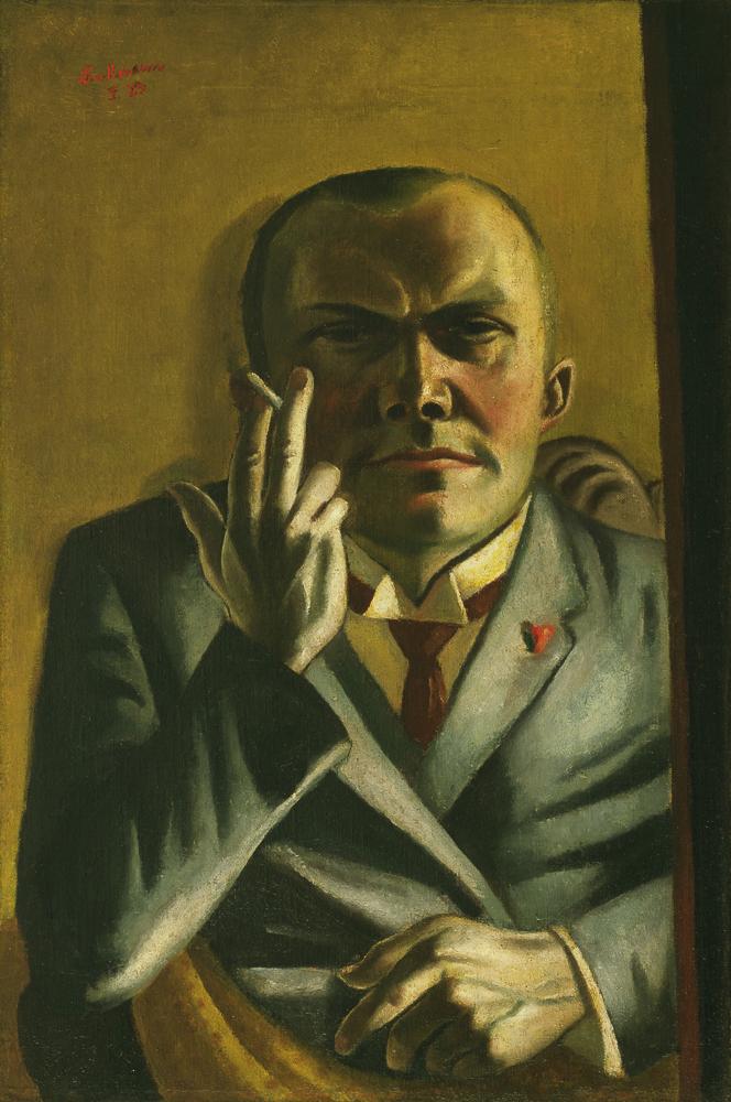 Max Beckmann (1884–1950), Self-Portrait with a Cigarette, 1923. Oil on canvas.