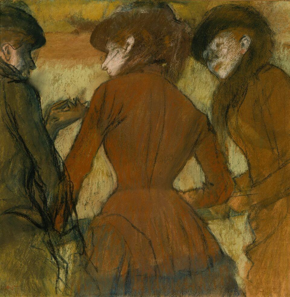 Edgar Degas, Three Women at the Races (Trois femmes aux courses), about 1885