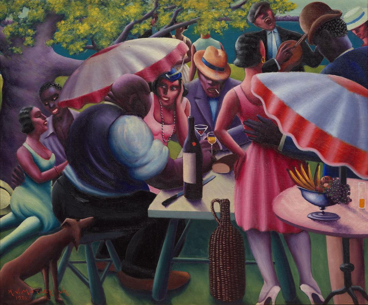 Archibald J. Motley, Jr. (American, 1891–1981), The Picnic, 1936. Oil on canvas 30 x 36 inches (76.2 x 91.4 cm) 
