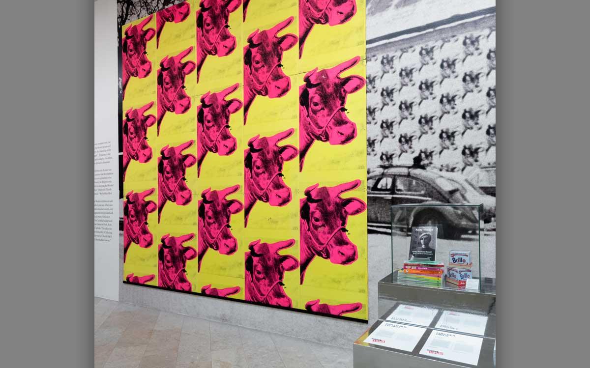 Warhol "Cow Wallpaper" on display in the current exhibition at the Moderna Museet.