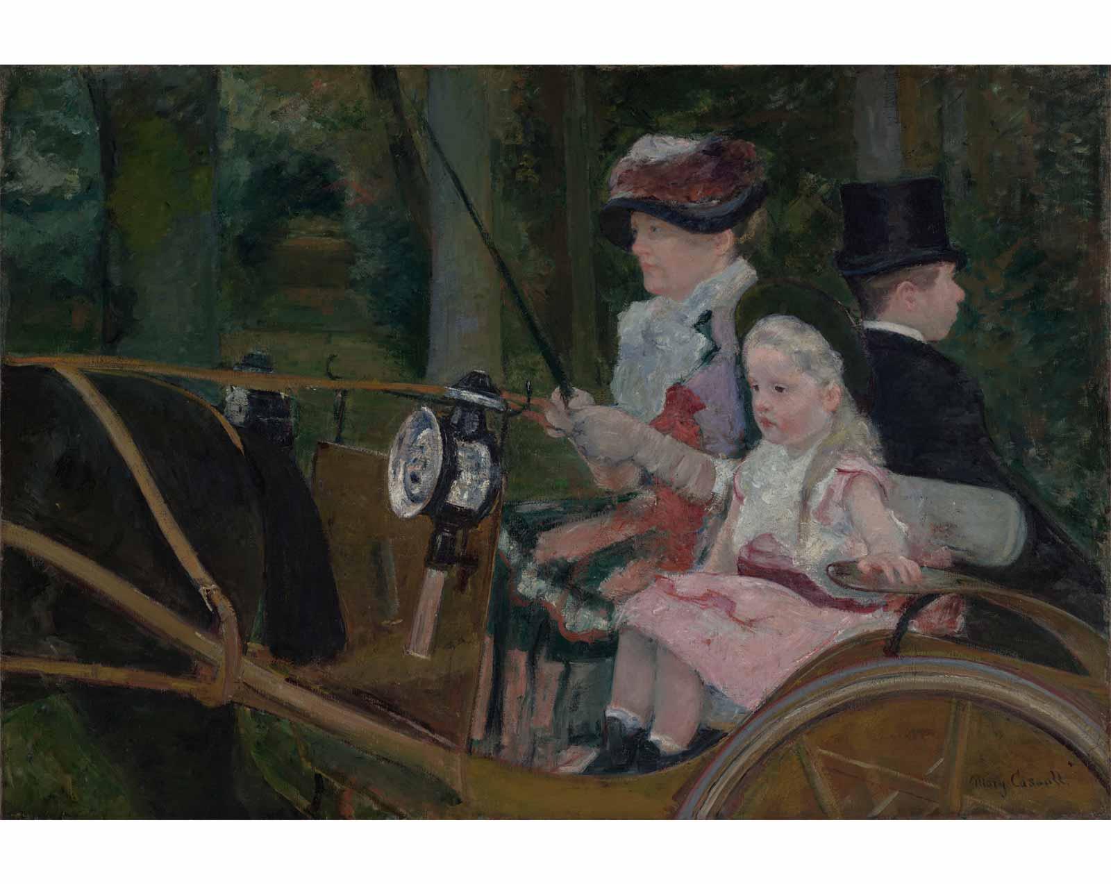 A Woman and a Girl Driving, by Mary Stevenson Cassatt, 1881