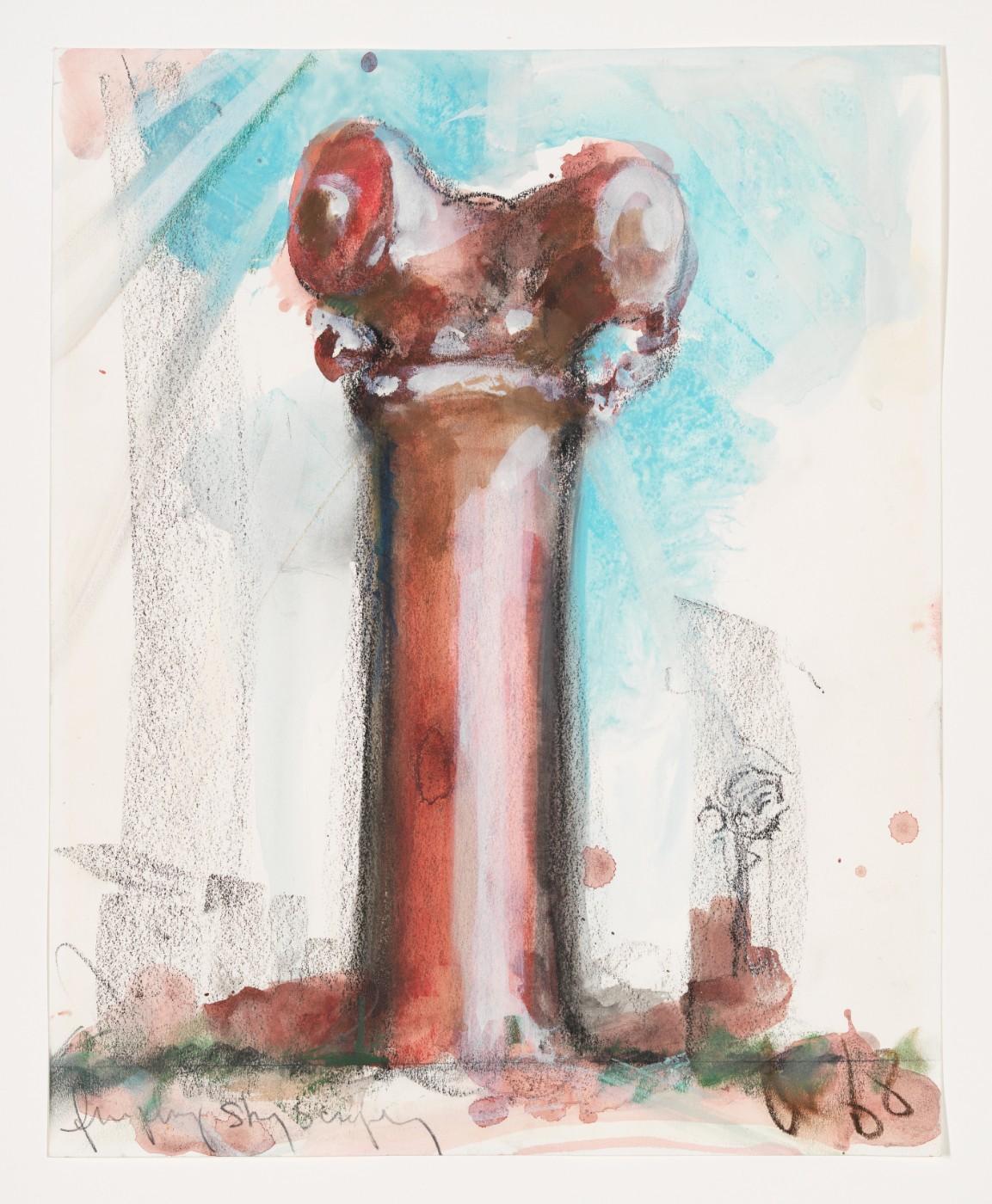 Claes Oldenburg, Proposal for a Skyscraper in the Form of a Chicago Fireplug, 1968