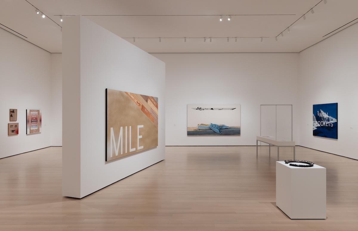 Installation view of ED RUSCHA / NOW THEN, on view at The Museum of Modern Art from September 10, 2023 through January 13, 2024. Photo: Jonathan Dorado
