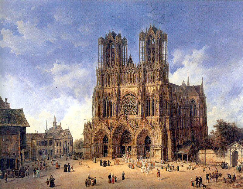 Domenico Quaglio the Younger  (1787–1837), The Cathedral of Reims