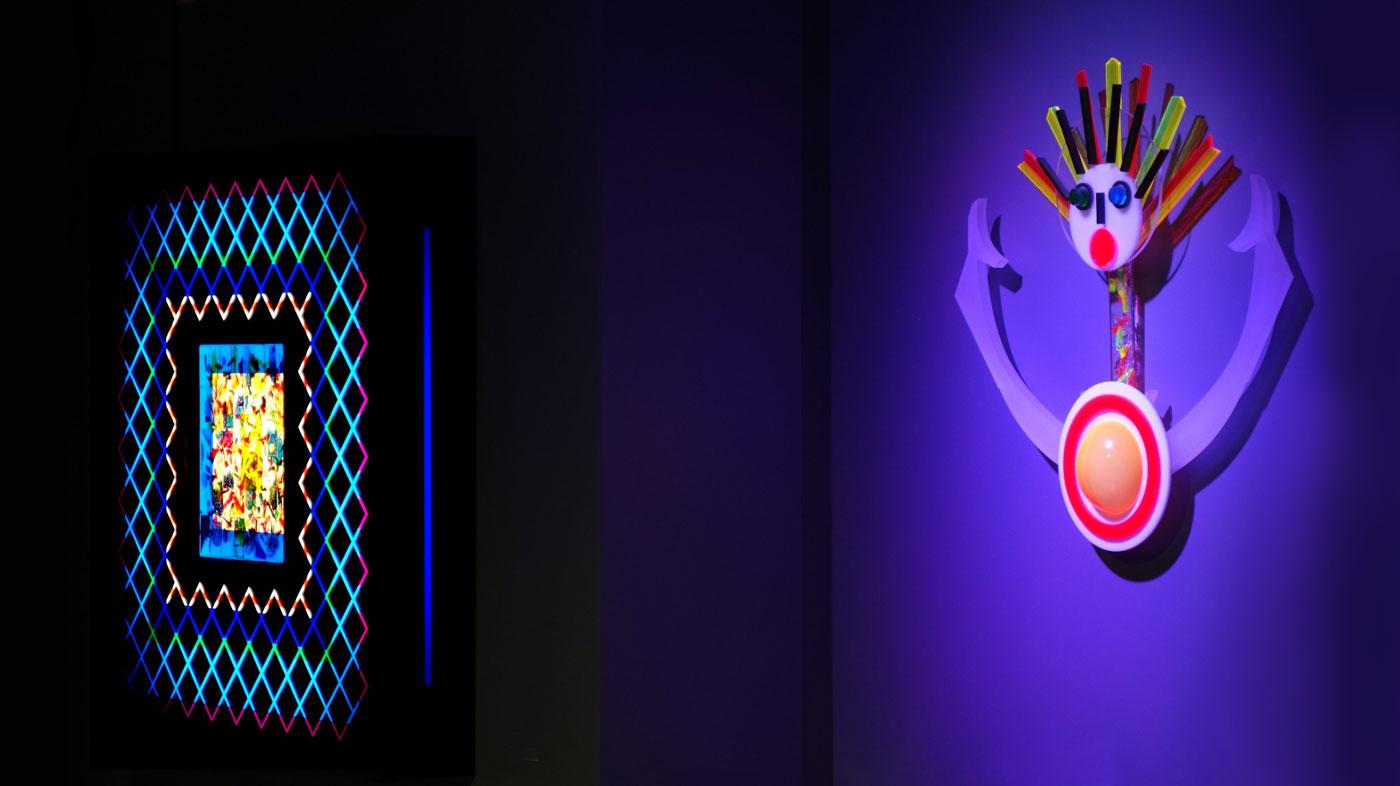 Light Spaces (left) by Mel Tanner and My Girlfriend (right) by Dorothy Tanner