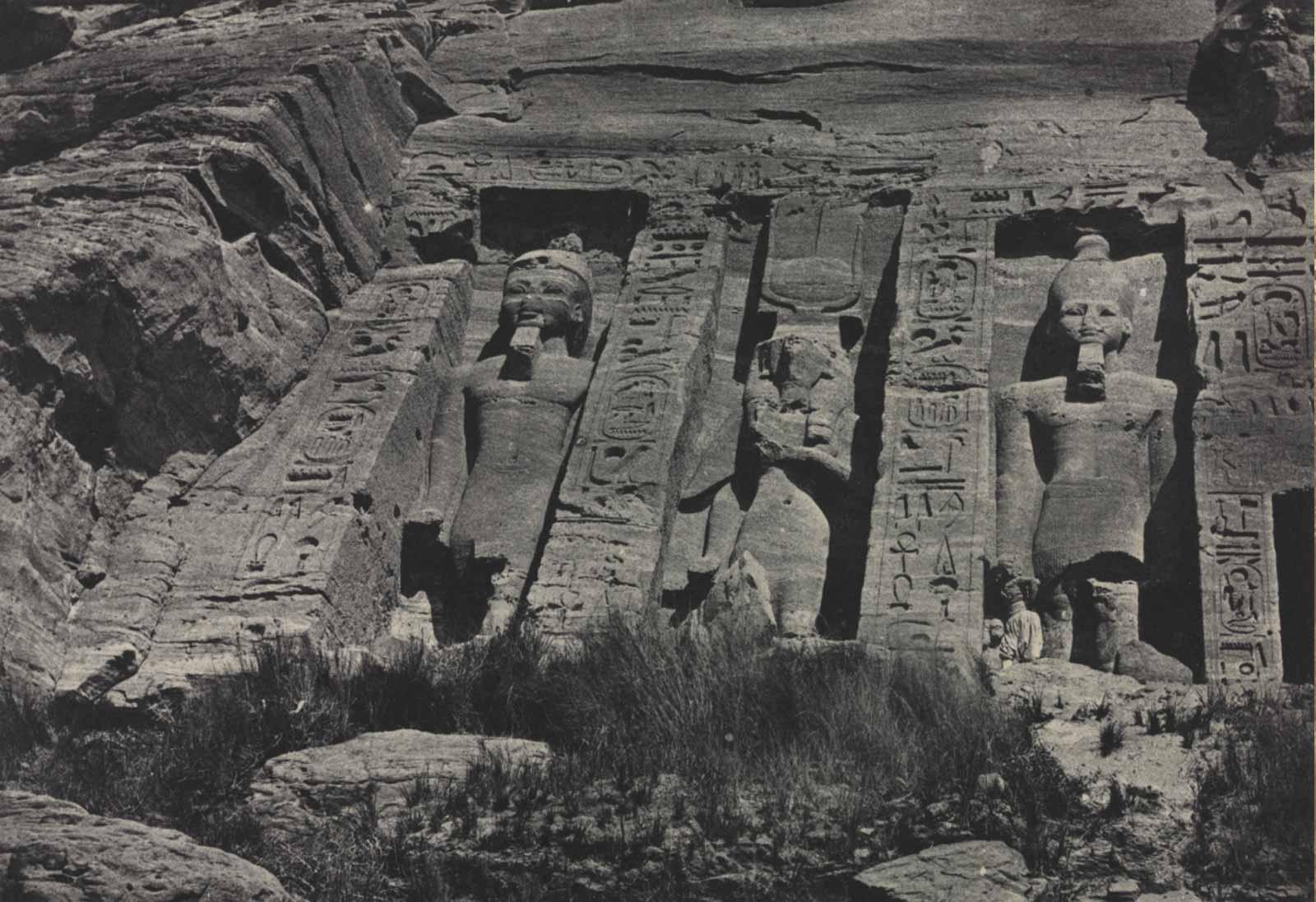 Maxime Du Camp, Southern Portion of the Rock-cut Temple of Hathor, Abu Simbel, 1850.