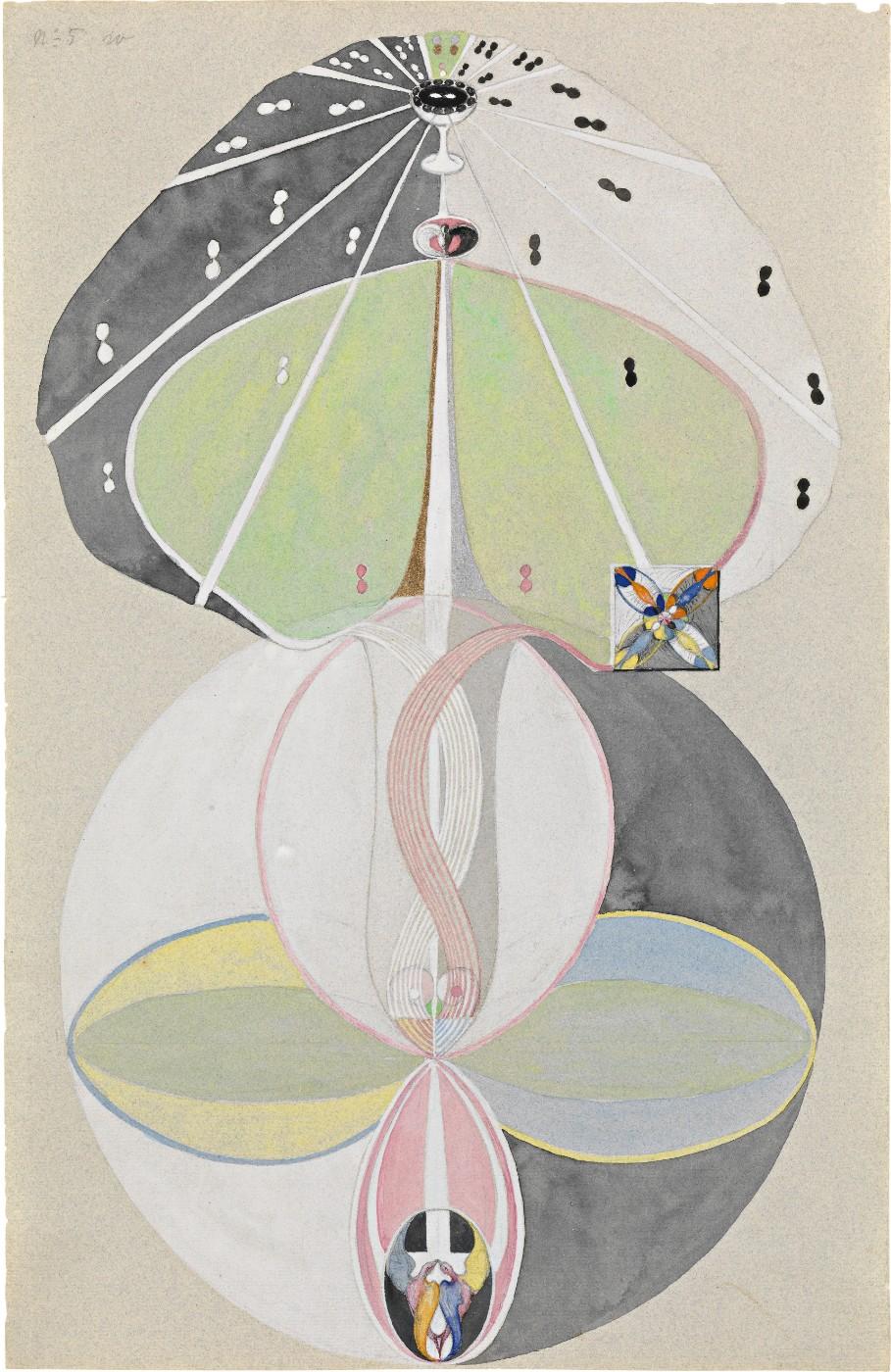 Hilma af Klint, Tree of Knowledge, No. 5 (Kunskapens träd, nr 5), 1915