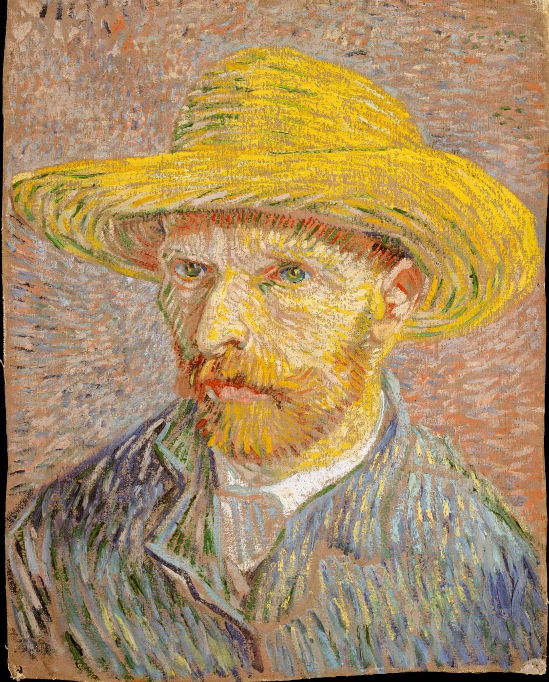 Vincent van Gogh, Self-Portrait with a Straw Hat 