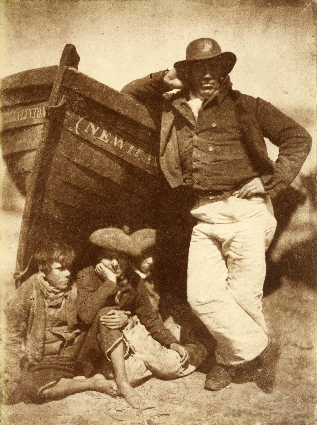 D.O. Hill and Robert Adamson, Sandy Linton, his boat and his bairns, New Haven, 1845