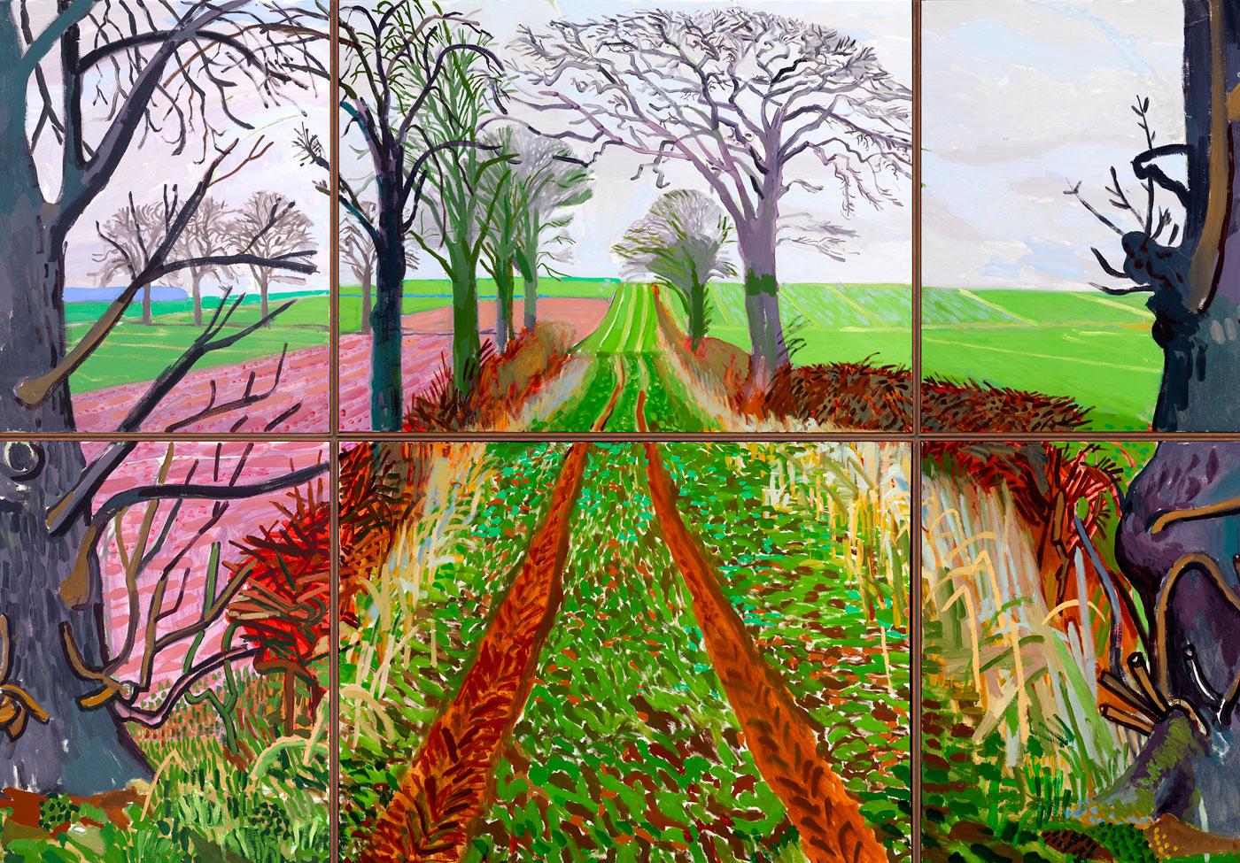 A Closer Winter Tunnel, February - March by David Hockney, 2006. 