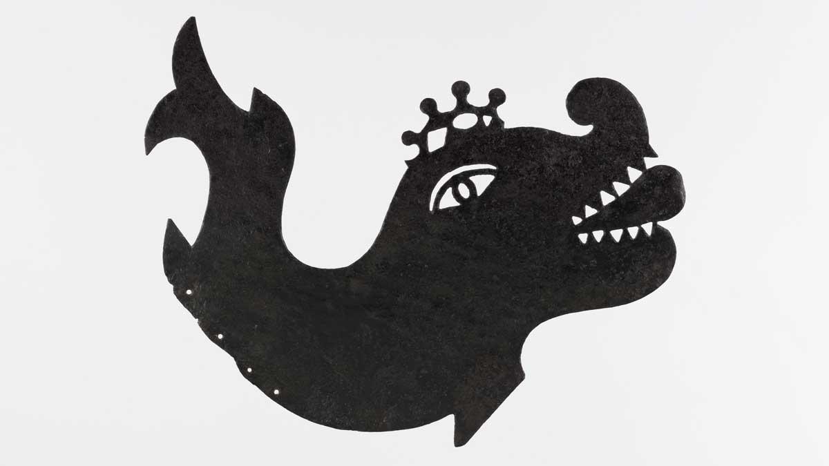 Shop Sign, “The Crowned Dolphin,” French