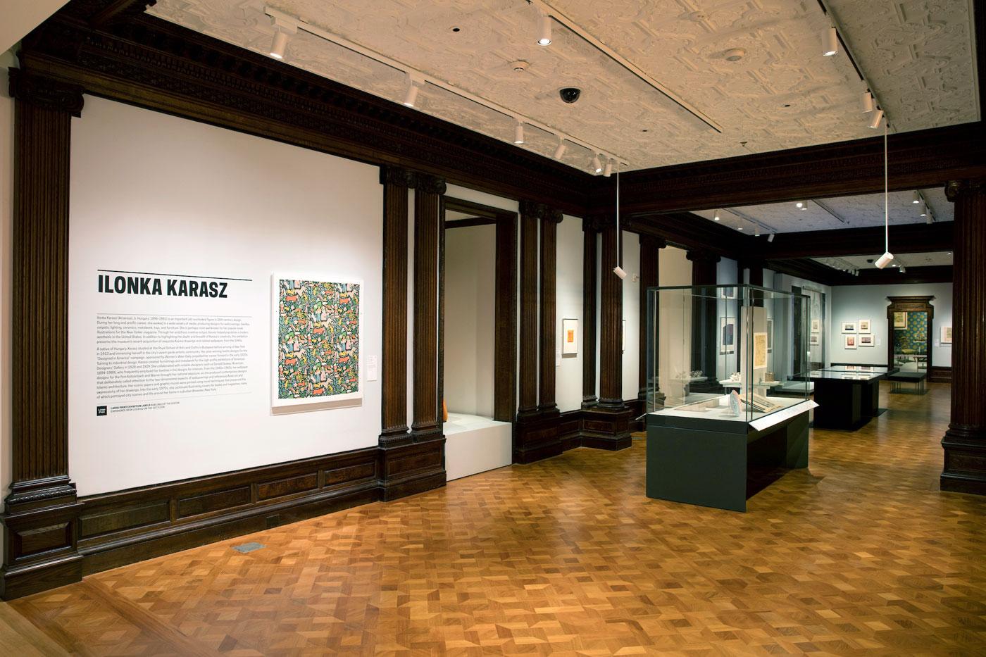 Installation view of "Ilonka Karasz, Works from the Collection."