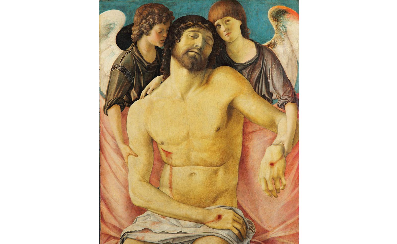 Dead Christ supported by angels by Giovanni Bellini.