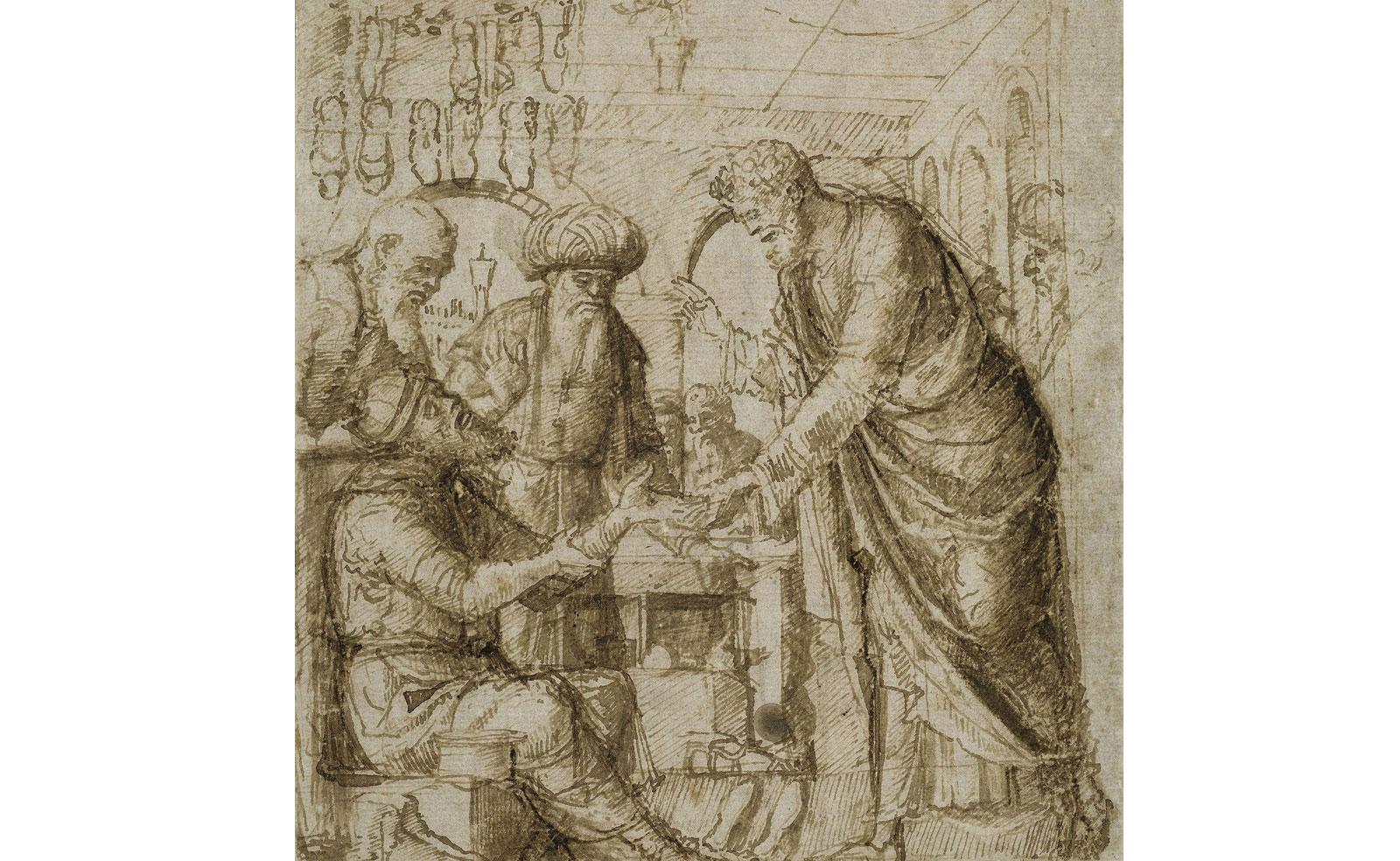 Saint Mark heals Anianus by Giovanni Bellini (attributed).