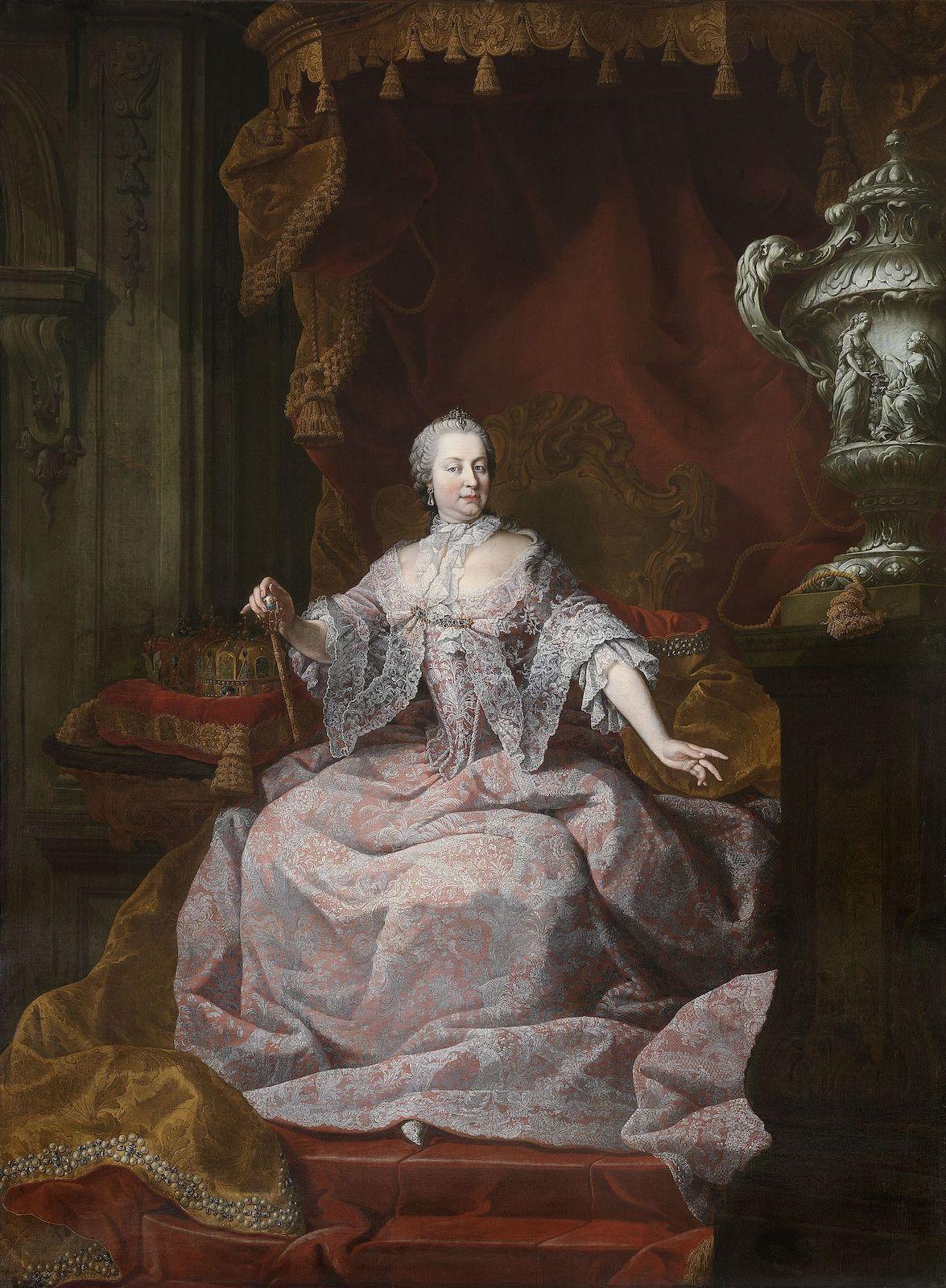 Matthias de Visch after Martin van Meytens, 1749, Portrait of Empress Maria Theresa, oil on canvas, Musea Brugge.