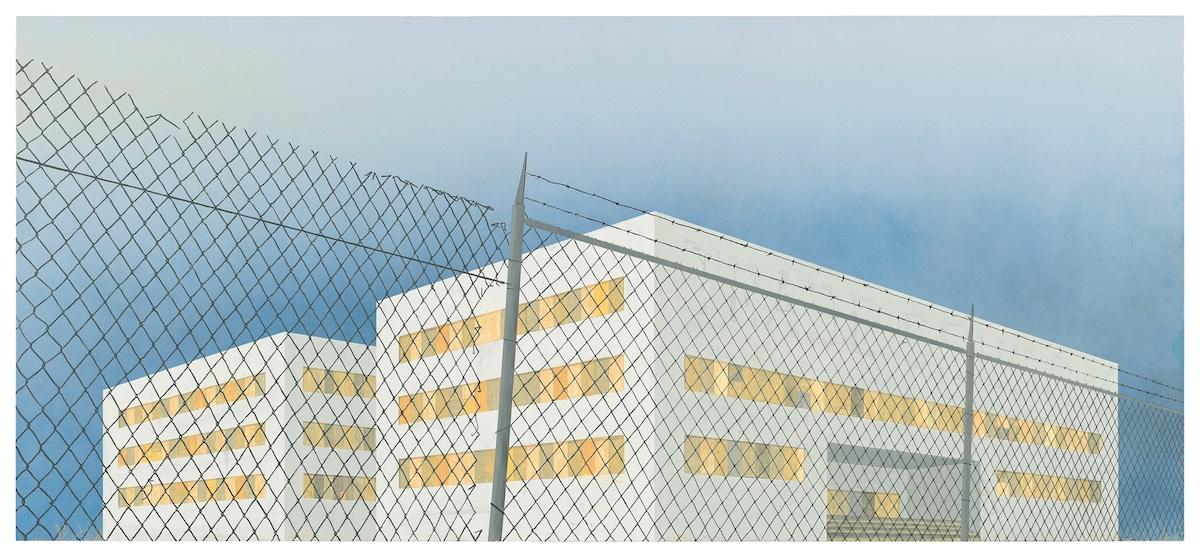 Ed Ruscha, The Old Trade School Building, 2005. Acrylic on canvas, 4′ 6″ × 10′ (137.2 × 304.8 cm). Whitney Museum of American Art, New York. Gift of The American Contemporary Art Foundation, Inc., Leonard A. Lauder, President. © 2023 Ed Ruscha. Digital image © Whitney Museum of American Art / Licensed by Scala / Art Resource, NY