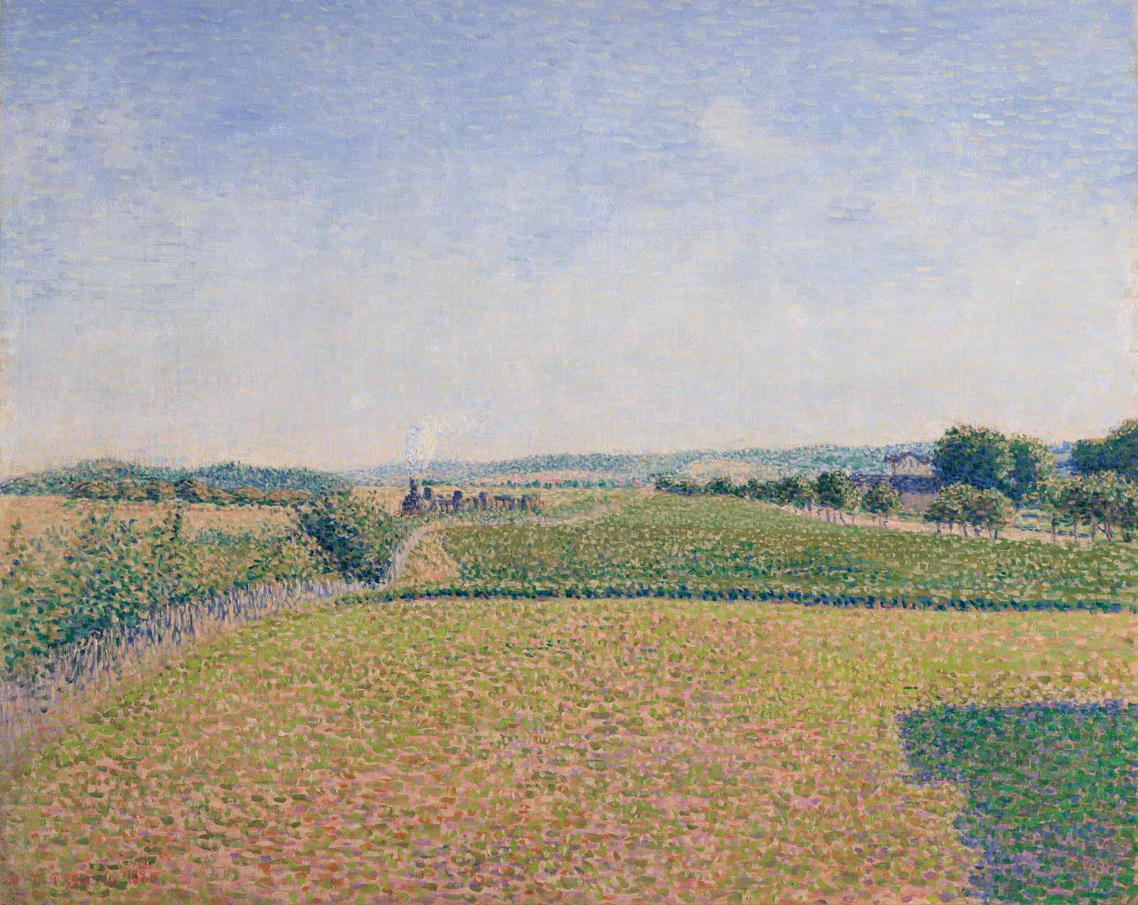 Railroad to Dieppe, 1886, by Camille Pissarro