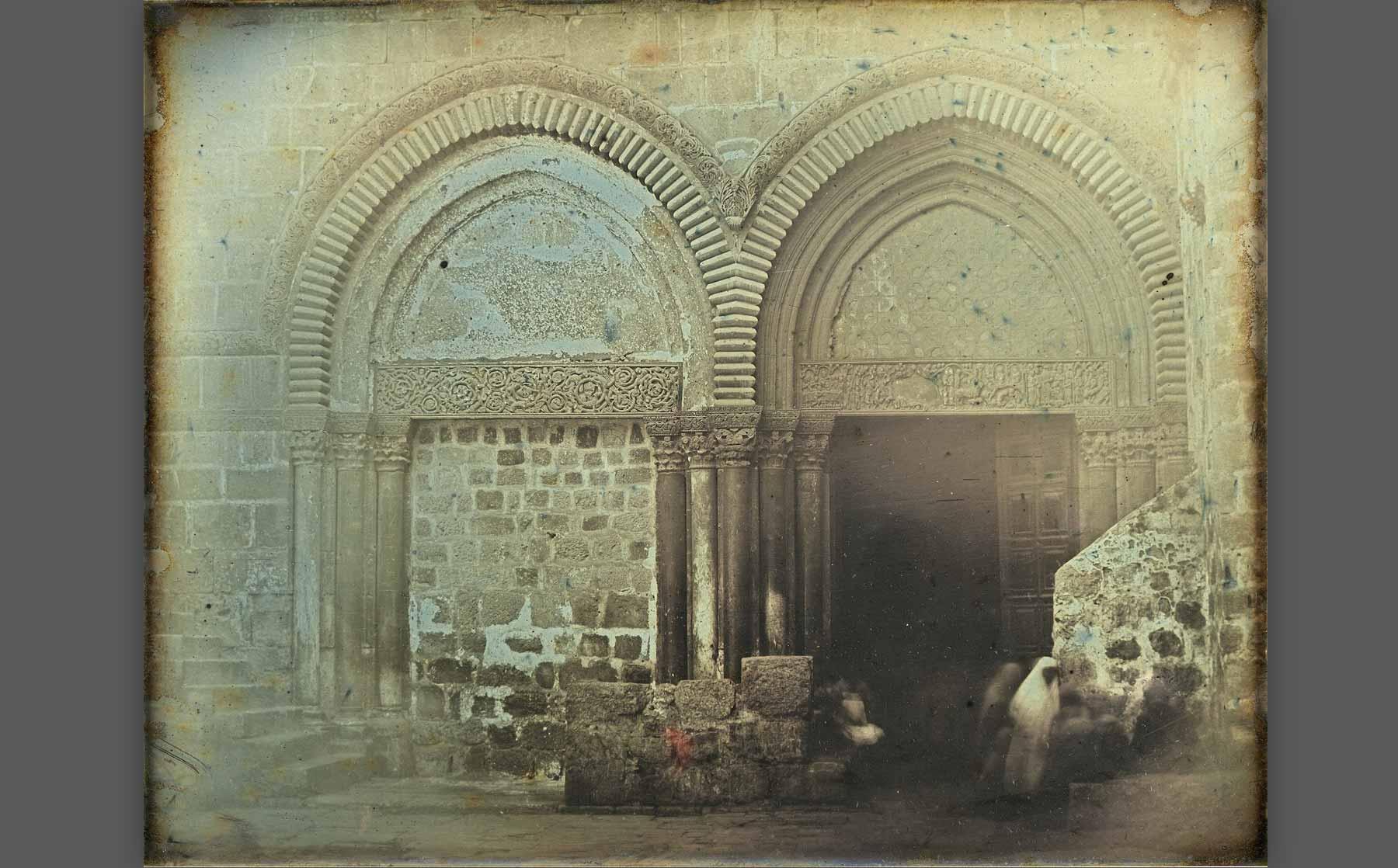 Girault de Prangey, “Portal, Church of the Holy Sepulchre, Jerusalem” (1844), daguerreotype.