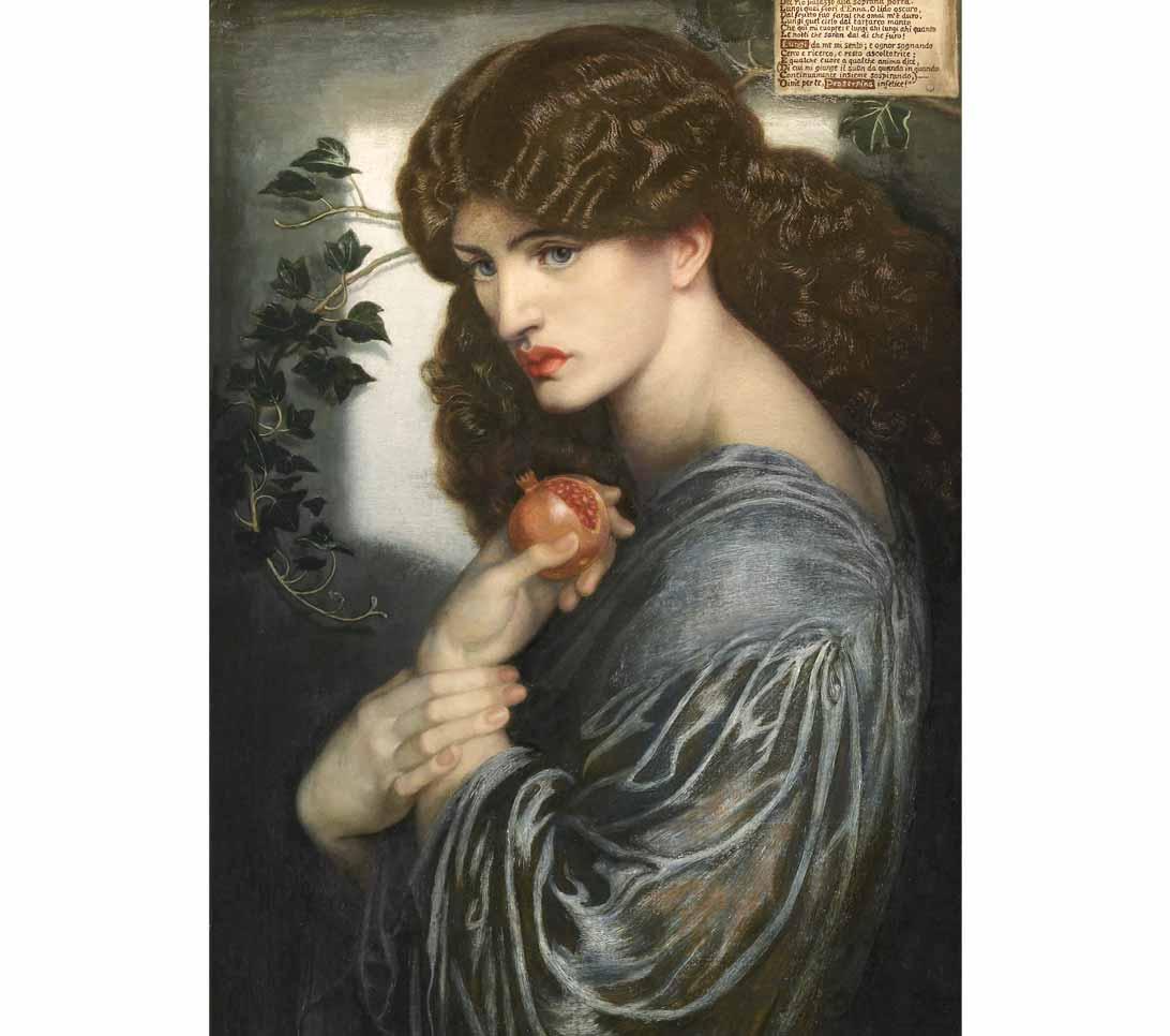 Jane Morris is the model for Proserpine by Dante Gabriel Rossetti, 1877.